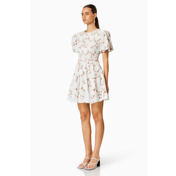 Elliatt White Floral Lace Dress - Picture 4 of 9